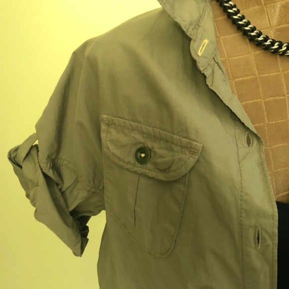 NWOT, GAP Cargo Dress, Khaki Green w/Draw String Waist - Picture 14 of 16